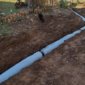 French drain installation in Waxhaw NC